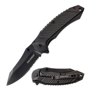 Tac Force Spring Assisted Knife Black Combo Edge