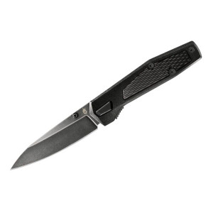 Fuse Folding Pocket Knife with Plane Edge Blade and Black Handles - 31-004063