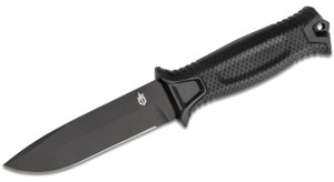 StrongArm Fixed Knife with Black Plain Blade and Black Glass Filled Nylon Handles - 30-001038