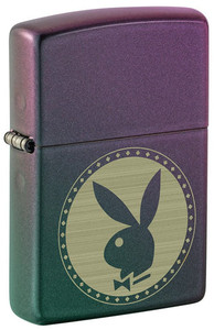 Playboy Rabbit Head Design Iridescent Zippo