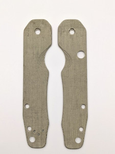 Spyderco Smock Micarta Scale Set Linen OD Green