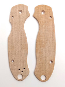 Spyderco Paramilitary 3 Micarta Scale Set Linen Natural