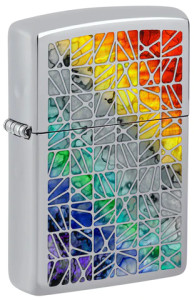 Kailedoscope Of Colors High Polish Chrome Zippo