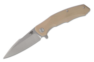 WarWolf Tan G10 Folding Knife BG04C