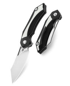 Kasta Black/ White G10 Folding Knife BG45A