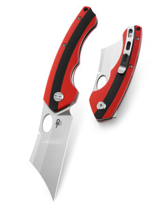 Skirmish Red/ Black G10 Folding Knife BG44C