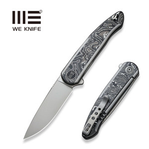 Smooth Sentinel Flipper Knife with Titanium Handle and Carbon Fiber Inlay - WE20043-5