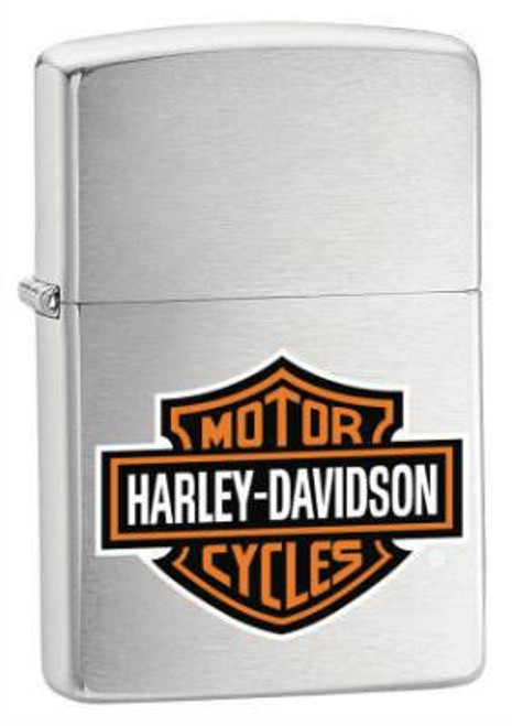 Harley-Davidson Color Logo on Brushed Chrome