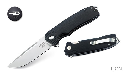 Bestech Lion Black G10 Folding Knife BG01A