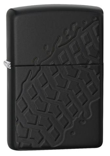 Tire Tread Design Black Matte Zippo