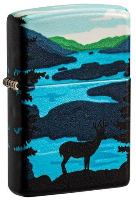 Deer Landscape Design Zippo