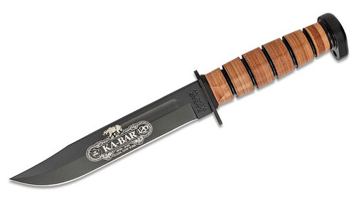 Ka-Bar 120th Anniversary Dog's Head Utility Knife Leather Handle