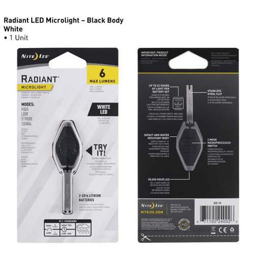Radiant Microlight Black/White LED