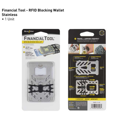 Financial Tool RFID Blocking Wallet - Stainless
