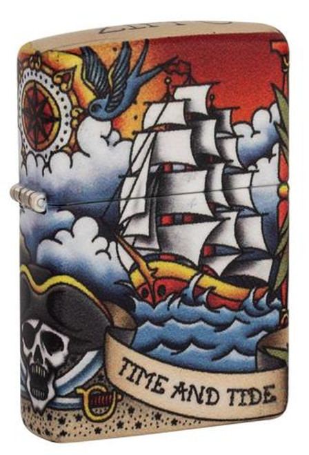 Nautical Tattoo Design 540 Color Zippo