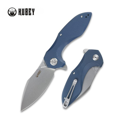 NOBLE Liner Lock Folding Knife Blue G10 Handle KU236G