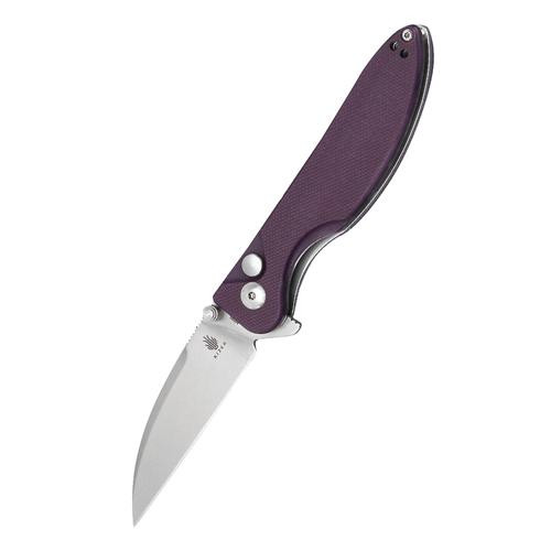 Swaggs Sway Back Button Lock Knife Purple G10