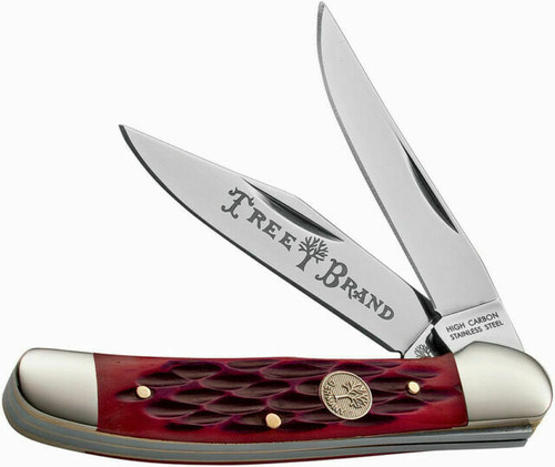 Traditional Copperhead Folding Knife Jigged Red Bone 110746