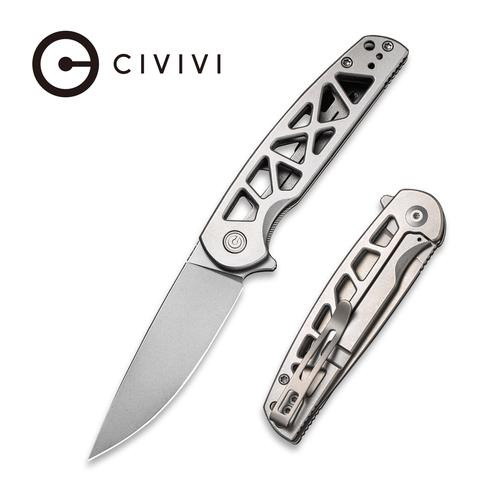 Perf Flipper Knife with Plain Skeletonized Steel Handle C20006-A