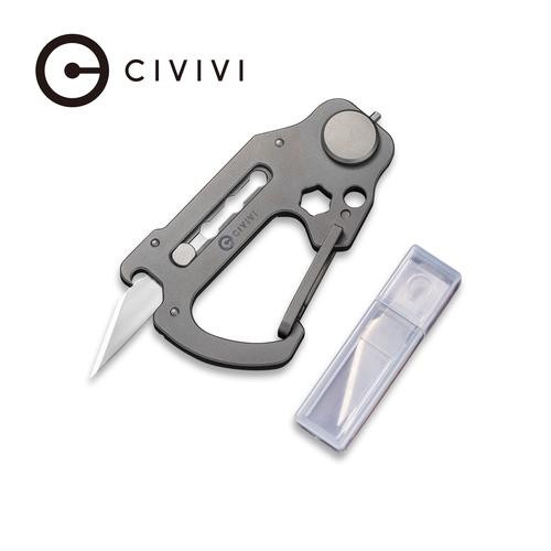 Polymorph Carabiner Keychain Multi-Tool - Gray Titanium C20045-1