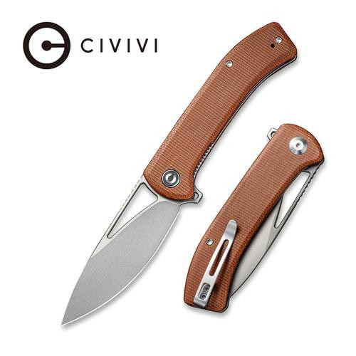 Riffle Folding Knife with Brown Micarta Handle C2024A