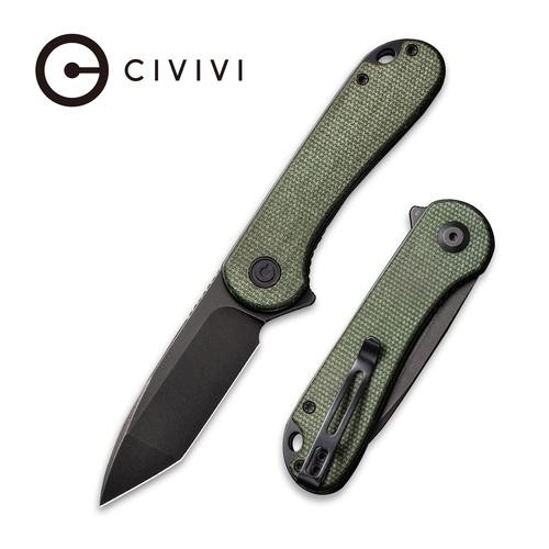 Elementum Folding Knife with Green Micarta Handle C907T-E