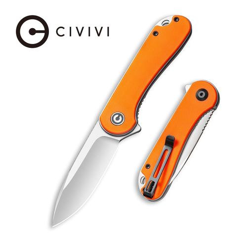 Elementum Folding Knife with Orange G10 Handle C907R