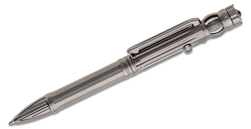 Baculus Titanium Bolt-Action Pen, Gray, Fidget Spinner Top TP-07A