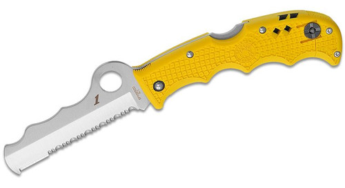 Salt Rescue Folder H1 Combo Blade Yellow Handle