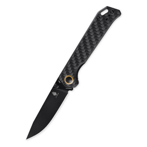 Begleiter Folding Knife with N690 Black Blade and Carbon Fiber Handles V44582N1