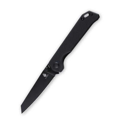 Mini Begleiter Folding Knife with N690 Black Reverse Tanto Blade and Black G10 Handles V3458RN5