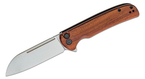 Chevalier Folding Knife with Stonewashed Sheepsfoot Blade and Cuibourtia Wood Handles C20022-3