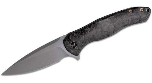 Kitefin Folding Knife with Polished Bead Blasted Blade and Marble Carbon Fiber and Titanium Handles 2001A