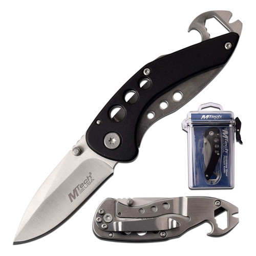 MTech USA Folding Knife w/ Waterproof Case