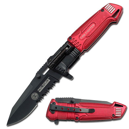 Tac Force Spring Assisted Knife Black/Red