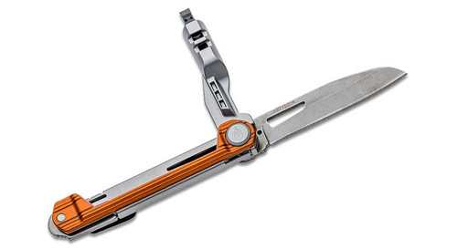 Armbar Slim Drive Multi-Function Folding Knife with Plain Blade and Orange Handle - 30-001730