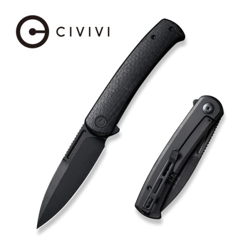 Cetos Flipper Knife Black Micarta Handle Black Stonewashed