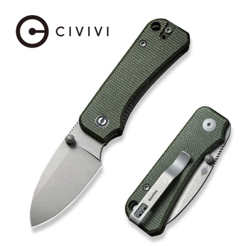 Baby Banter Thumb Stud Knife Green Micarta Handle C19068SB-1