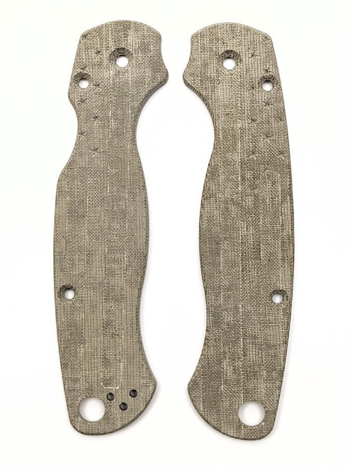 Spyderco Paramilitary 2 FLAG Linen Scale Set -  Linen  OD Green