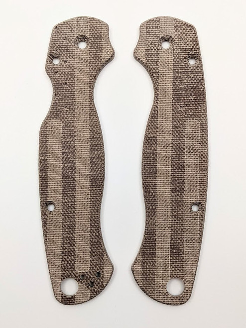 Spyderco Paramilitary 2 FLAG Canvas Scale Set -  Canvas Brown