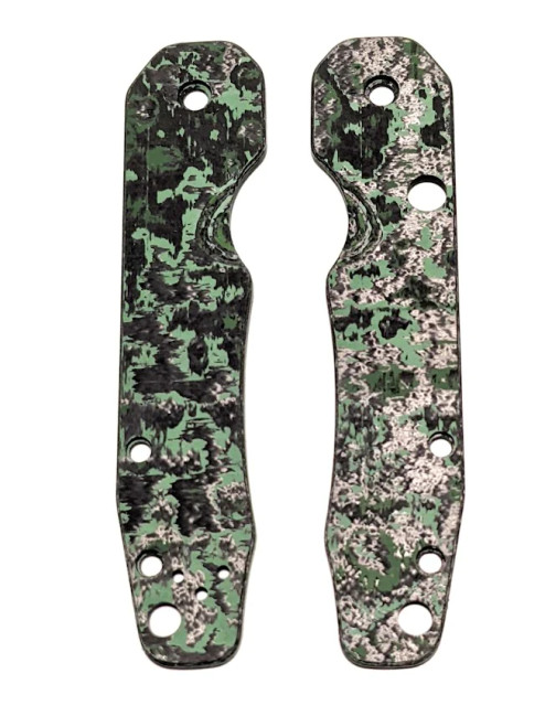 Spyderco Smock Fat Carbon Scale Set - Jungle Wear