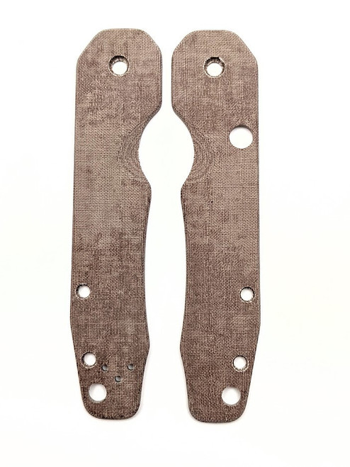 Spyderco Smock Micarta Scale Set Brown Linen