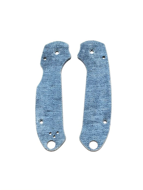 Spyderco Paramilitary 3 Micarta Scale Set Skinny Mod Canvas Blue