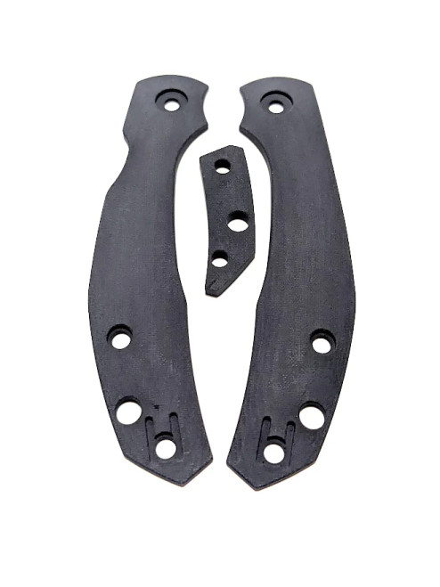 Spyderco Kapara Micarta Scale Set Linen Double Black