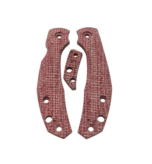 Spyderco Kapara Micarta Scale Set Burlap Burgundy