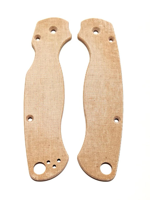 Spyderco Paramilitary 2 Micarta Linen Scale Set - Linen Natural