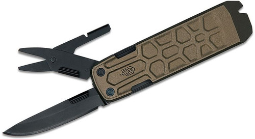 Lockdown Slim Pry Multi-Function Folding Knife with Plain Blade and Bronze Aluminum Handle - 30-001736