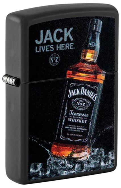 Jack Lives Here Black Matte Zippo Jack Daniel's