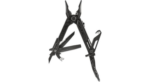 Center-Drive Rescue Black Multi-Tool with Bit Set, Black MOLLE Compatible Sheath - 30-001893