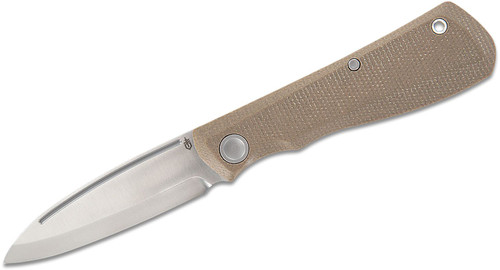 Mansfield Folding Knife with D2 Drop Point Blade and Natural Micarta Handles - 30-001907